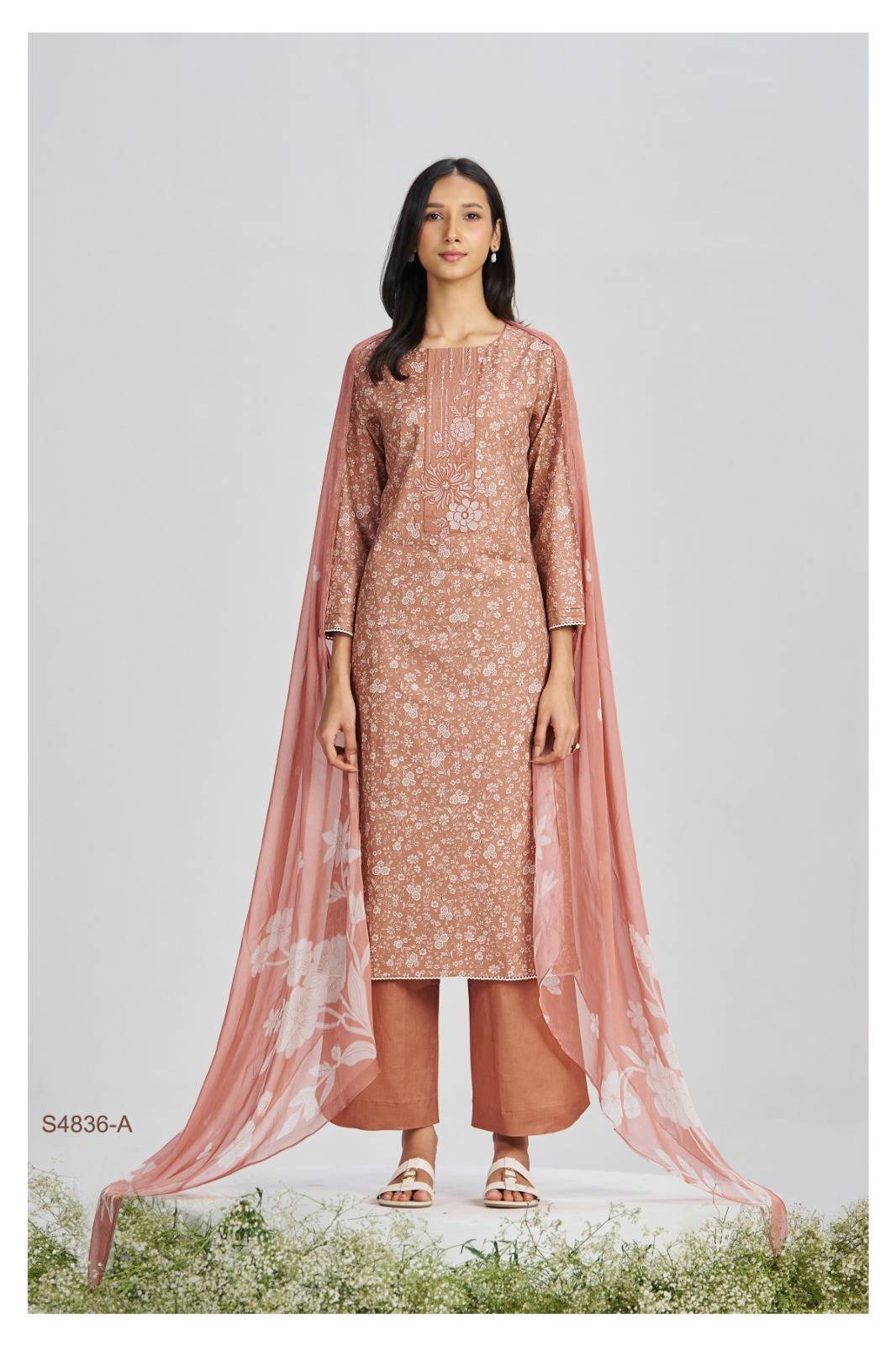 FALIHA 4836 By GANGA FASHION Stylish Beautiful Colourful COTTON Dresses At Wholesale Price